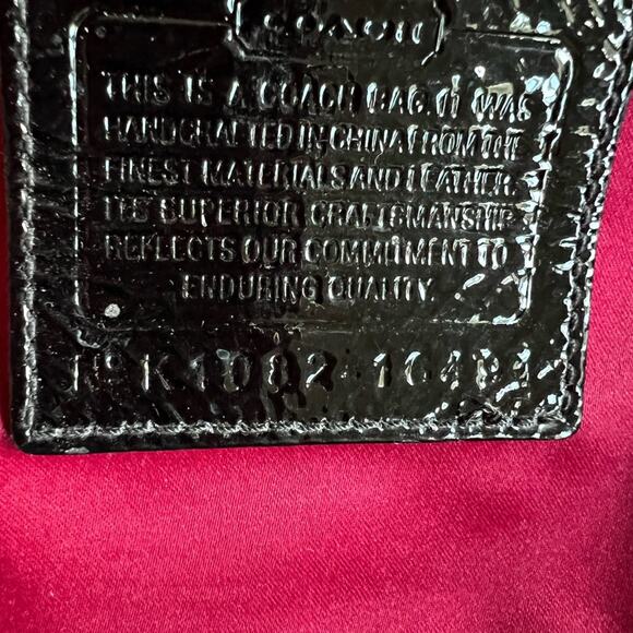 Coach Poppy Black Patent Leather Bucket Bag w/ Flower Decals 16491 - Picture 6 of 6